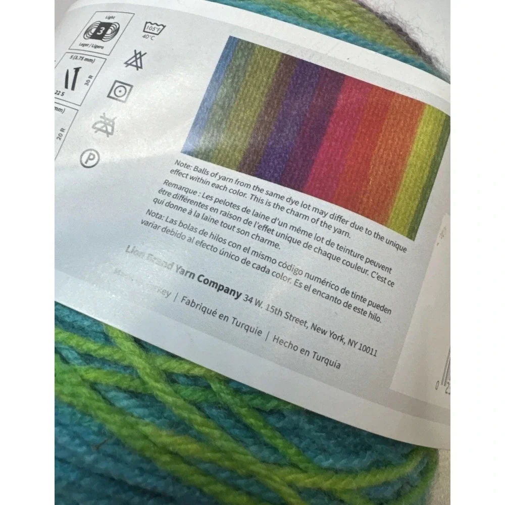 (2 Skeins) Lion Brand Yarn Mandala 3 Light Gnome Yarn Cake
